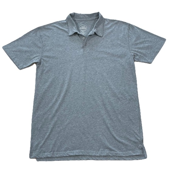 Classic Other - True Classic Mens‎ Performance Polo Shirt Size Large Gray Short Sleeve